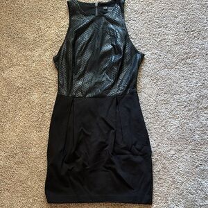 Armani Exchange Black Textured Mini Dress